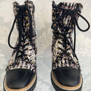 Tori Burch High Top Lace Up Boots - Size 7